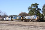 CSX 7834 leads train F768 up track 1 towards the yard